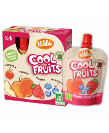 COOL FRUITS MANZANA FRESA ARANDANOS 4X90 GR VITABIO BIO