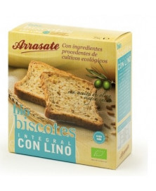 BISCOTE INTEGRAL CON LINO ARRASATE 270GR BIO