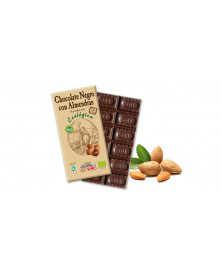 CHOCOLATE NEGRO CON ALMENDRAS 100GR BIO