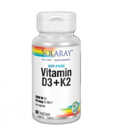 VITAMIN D3 + K2 60 CAPSULAS SOLARAY