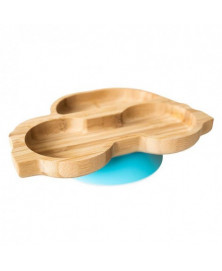 PLATO BAMBÚ COCHE AZUL ECO RASCAL BIO