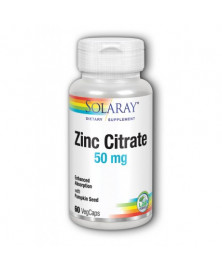 ZINC CITRATE 50MG 60 CÁPSULAS SOLARAY