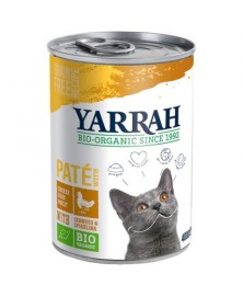 LATA COMIDA GATOS CON POLLO YARRAH 400 GR BIO