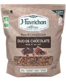 MUESLI CRUJIENTE DE CHOCOLATE DUO FAVRICHON 375 GR BIO