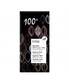 CHOCOLATE 100% CACAO CON NIBS VIVANI 80GR BIO