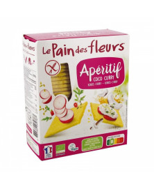 APERITIVO COCO Y CURRY SIN GLUTEN LE PAIN DES FLEURS 150 GR BIO