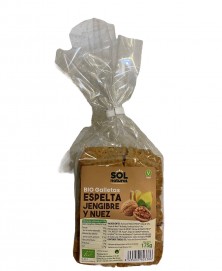 GALLETAS ESPELTA JENGIBRE Y NUEZ 175 GR BIO