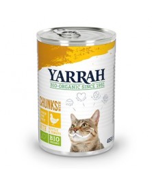 CHUNKS PARA GATOS CON POLLO LATA 400GR BIO YARRAH