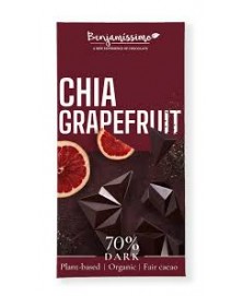 CHOCOLATE 70% CON CHIA Y POMELO 60 GR BIO