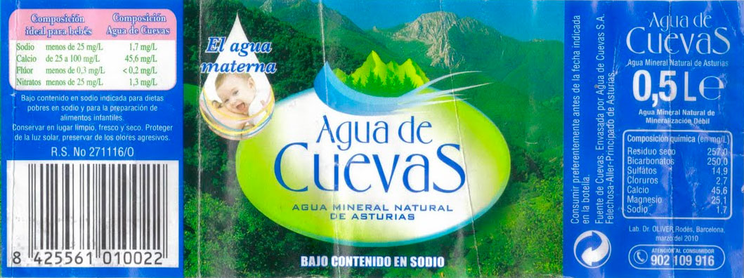 agua de cuevas 500ml