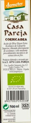 casa pareja etiqueta aceite de oliva 500ml