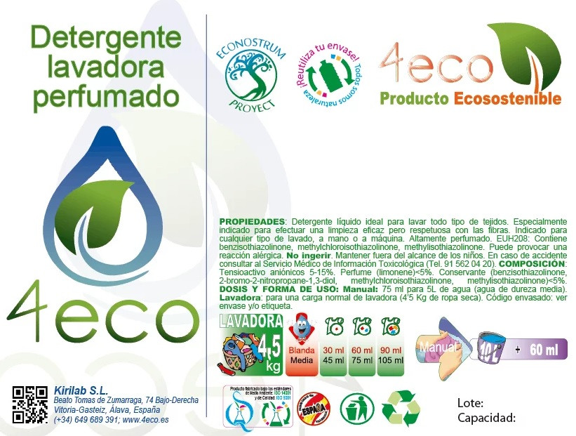 detergente lavadora perfumado aroma herbal