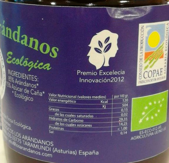 mermelada de arandanos con azucar