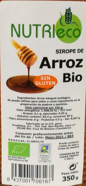 SIROPE DE ARROZ NUTRIECO