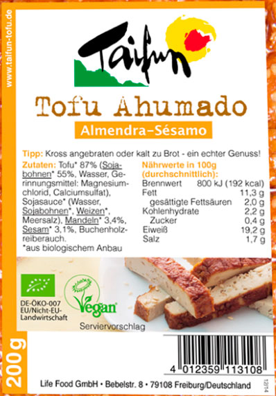 tofu ahumado almendra sesamo