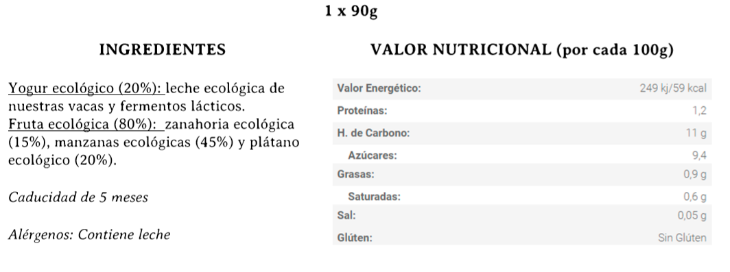 yogur zanahoria casa grande xancedea